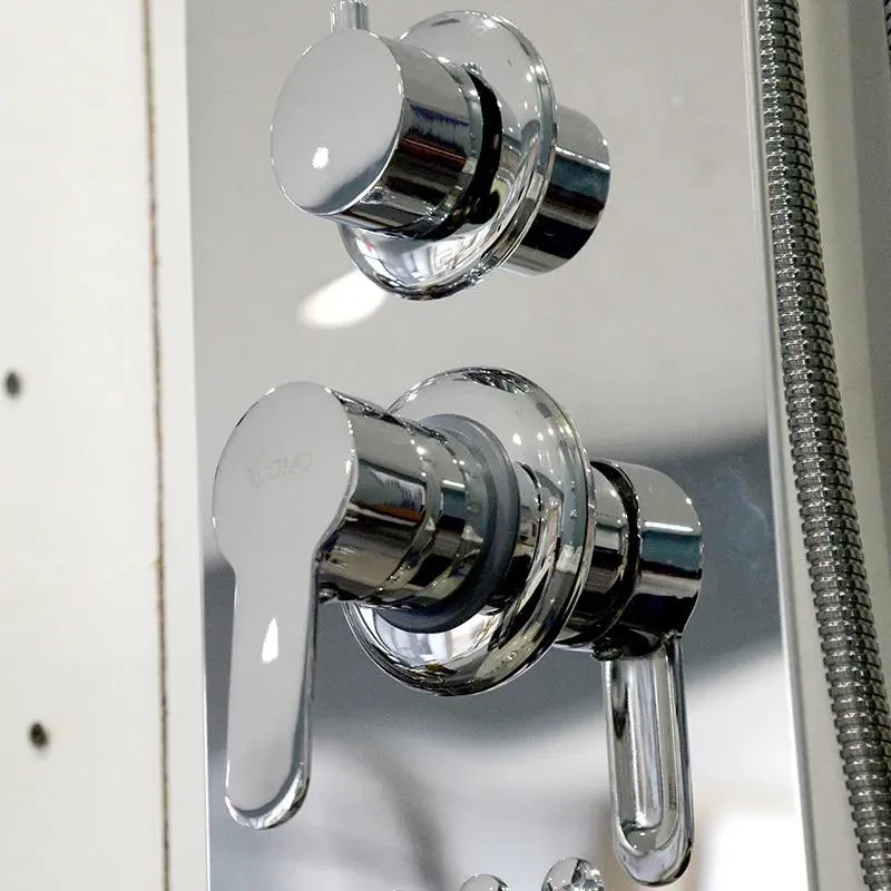 Multi-function Aluminum Shower Panel with Hand Shower (Polished Chromed)