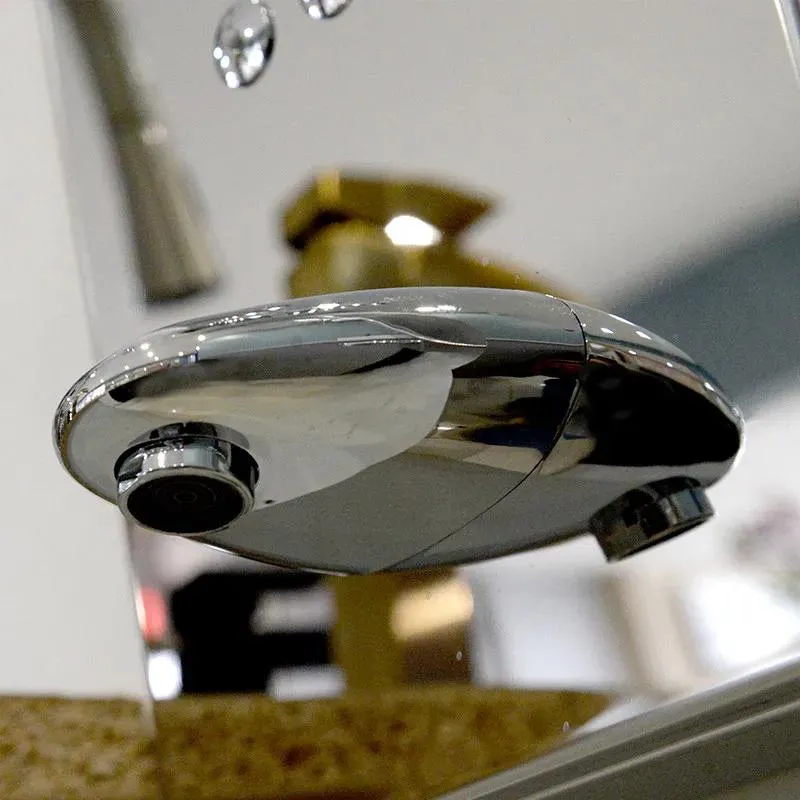Multi-function Aluminum Shower Panel with Hand Shower (Polished Chromed)