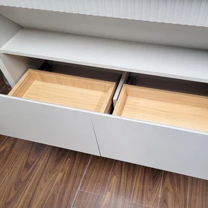 Image 4 of 39" Goalsis Pinky White Solid Wood Vanity Set with Sintered Stone Top sold at Floors & Baths Pro's