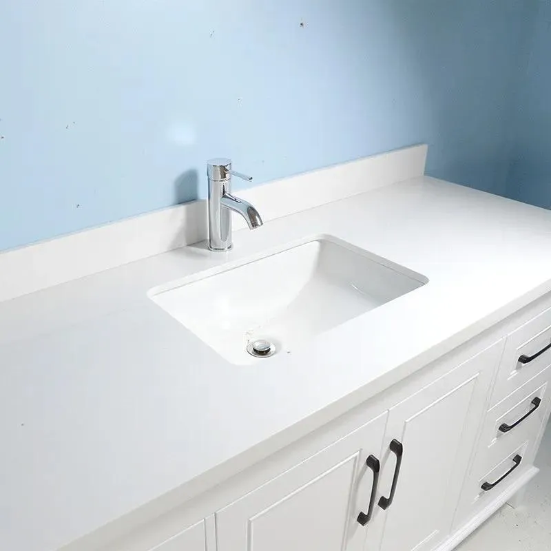 60" European Style Single-Sink Vanity with Stone Top