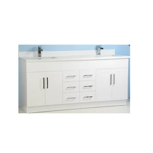 Image 5 of 72" Double-Sink White Vanity with Stone Top sold at Floors & Baths Pro's