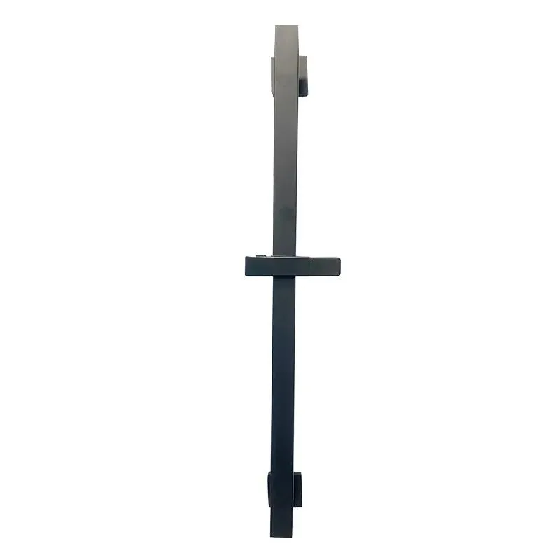 Wall Mounted Square Rain Showerhead with Hand Shower and Tub Spout in Black