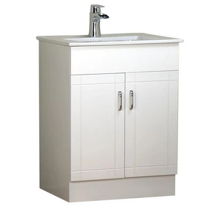30" White Vanity with Ceramic Top | Floors & Baths Pro's