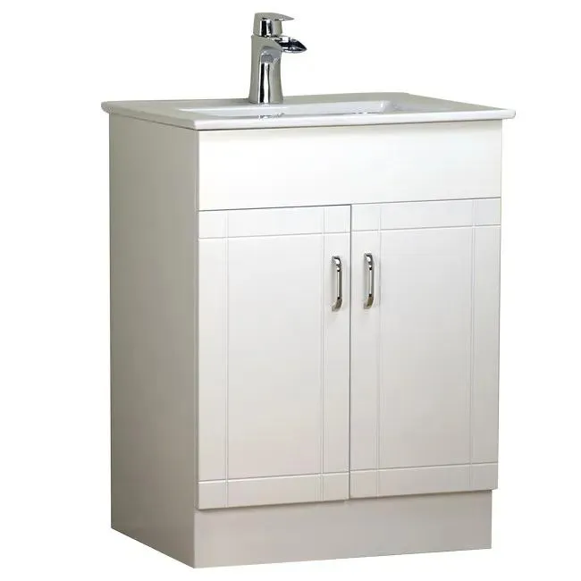 30" White Vanity with Ceramic Top