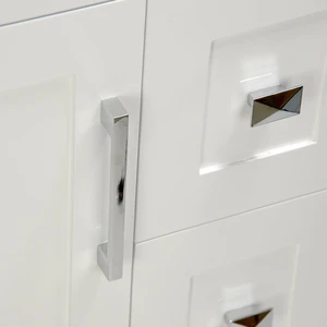 Image 4 of 24" White Bathroom Vanity with Stone Top and 2 Drawers sold at Floors & Baths Pro's