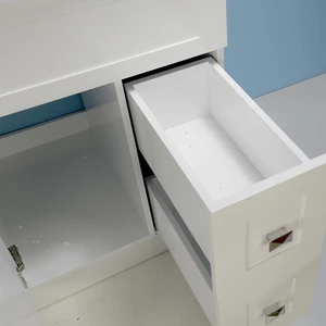 Image 5 of 24" White Bathroom Vanity with Stone Top and 2 Drawers sold at Floors & Baths Pro's