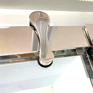 Image 3 of 59" x 61" Framed Bathtub Shower Doors (Chrome/Black) sold at Floors & Baths Pro's