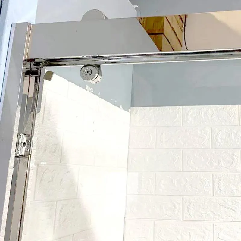 59" x 61" Framed Bathtub Shower Doors (Chrome/Black)