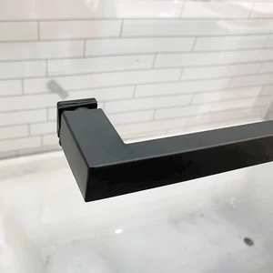 Image 7 of 59" x 61" Framed Bathtub Shower Doors (Chrome/Black) sold at Floors & Baths Pro's