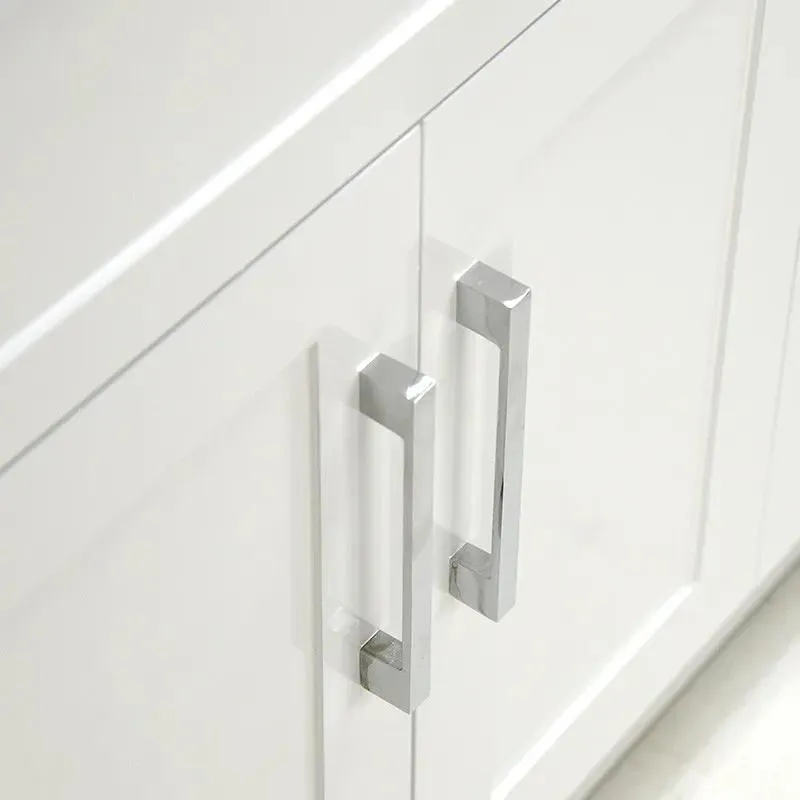 60" Shaker Style White Single Sink Vanity with Stone Top (6 drawers)