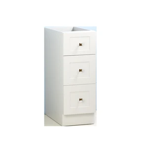 12" White Vanity (3 drawers) | Floors & Baths Pro's