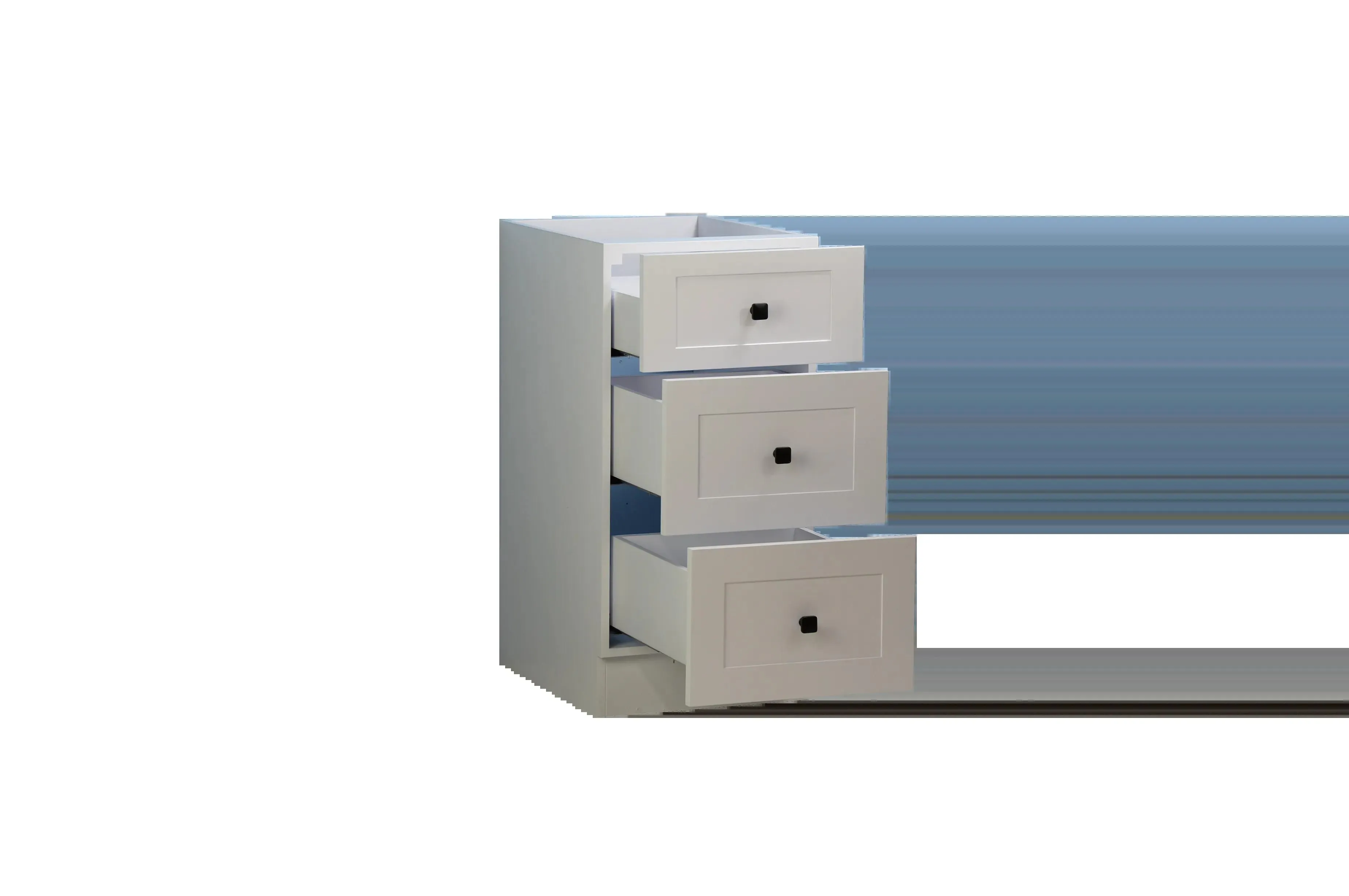 16" Grey Vanity (3 drawers)