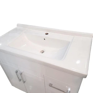 Image 2 of 36" Shaker door style Gray Vanity with Ceramic Top sold at Floors & Baths Pro's