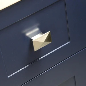 Image 4 of 48" Shaker Style Navy Vanity with Stone Top (6 drawers) sold at Floors & Baths Pro's