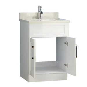 Image 2 of 24" White Bathroom Vanity with/without Stone TOP sold at Floors & Baths Pro's