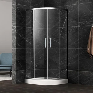  36" x 36" x 72" Rounded Corner Glass Shower Enclosure 