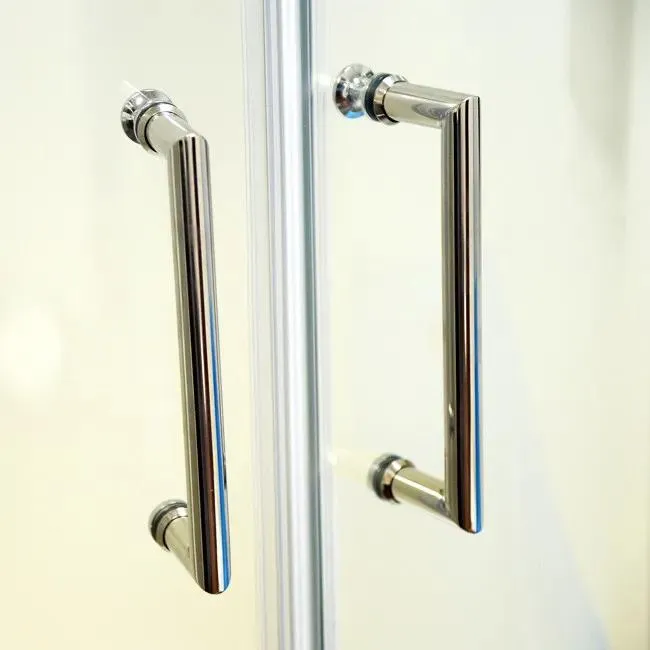 36" x 36" x 72" Rounded Corner Glass Shower Enclosure