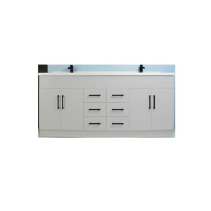 Image 3 of 72" Double-Sink Grey Vanity with Stone Top sold at Floors & Baths Pro's