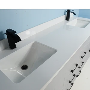 Image 5 of 72" Double-Sink Grey Vanity with Stone Top sold at Floors & Baths Pro's