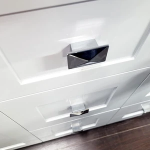 Image 5 of 72" Shaker Style Grey Double-Sink Vanity with Stone Top (6 drawers) sold at Floors & Baths Pro's