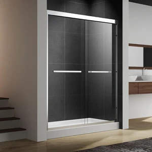  60" x 72" Framed Sliding Shower Glass 