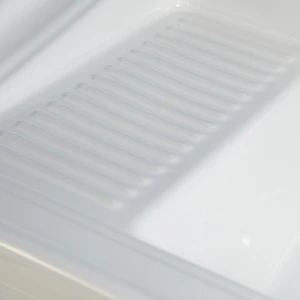 Image 5 of 28" White Lavatory Vanity with Ceramic Washboard Basin sold at Floors & Baths Pro's