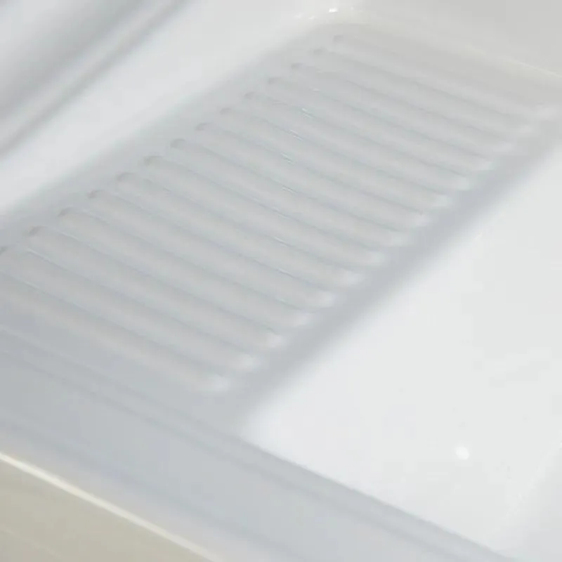 28" White Lavatory Vanity with Ceramic Washboard Basin