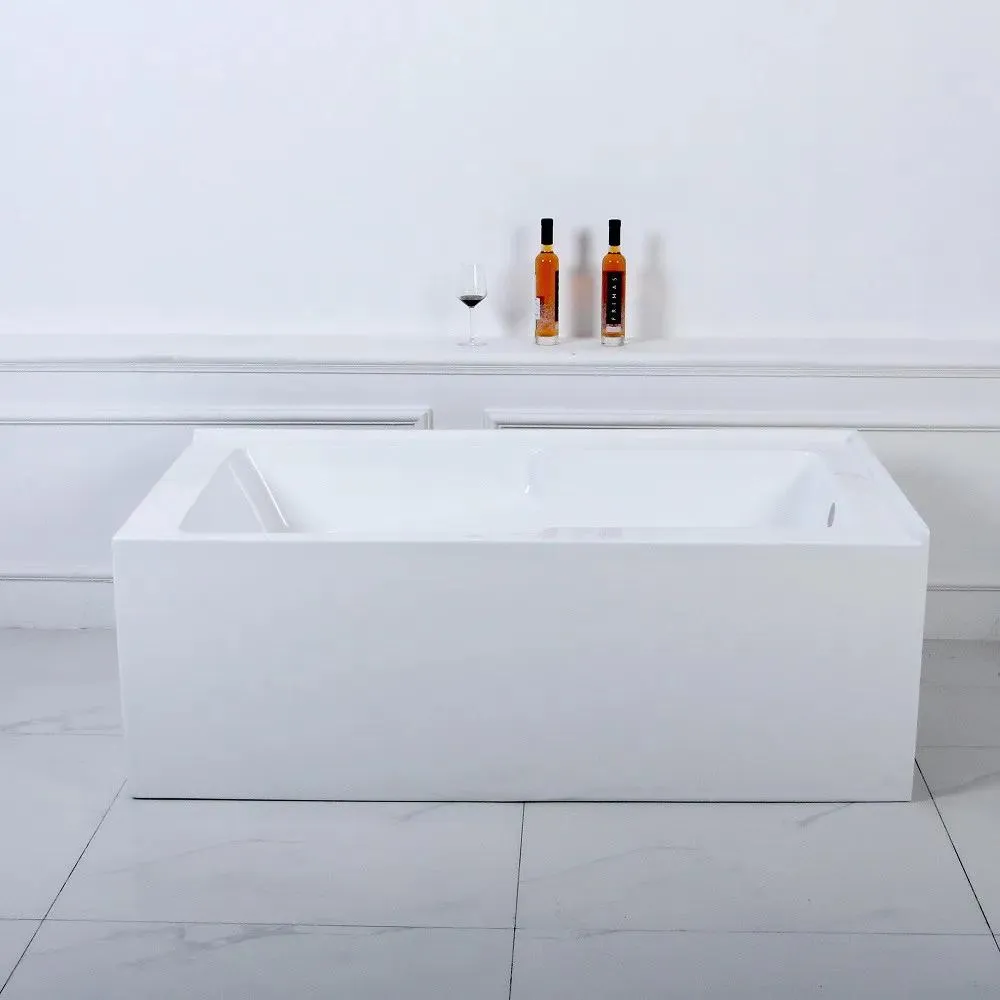 60" x 32" 2-Sided Rectangular Corner Bathtub