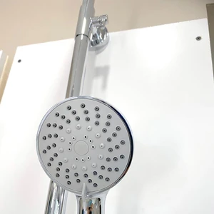 Image 2 of Temperature Balancing Chrome Round Rain Showerhead with Hand Shower sold at Floors & Baths Pro's