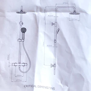 Image 6 of Temperature Balancing Chrome Round Rain Showerhead with Hand Shower sold at Floors & Baths Pro's