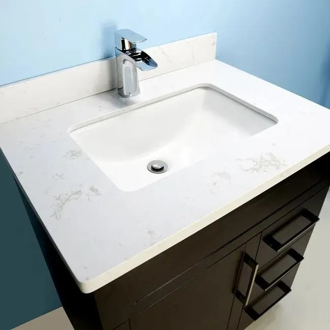 30" Shaker Style Espresso Vanity with Stone Top