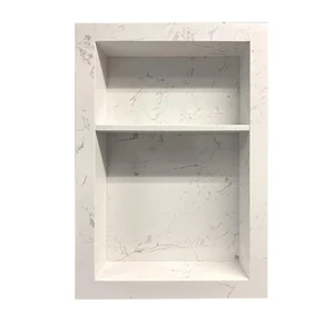  16" Quartz Stone Shelf Recessed Mount Niche (White) 