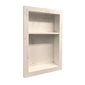 Image 2 of 16" Quartz Stone Shelf Recessed Mount Niche (White) sold at Floors & Baths Pro's