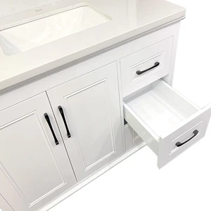 Image 2 of 36" European Style White Vanity with Stone Top sold at Floors & Baths Pro's