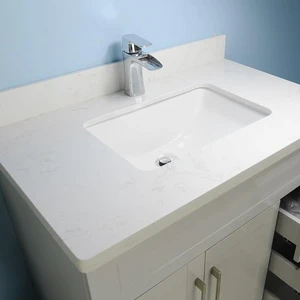 Image 6 of 36" Shaker Style Grey Vanity with Stone Top sold at Floors & Baths Pro's