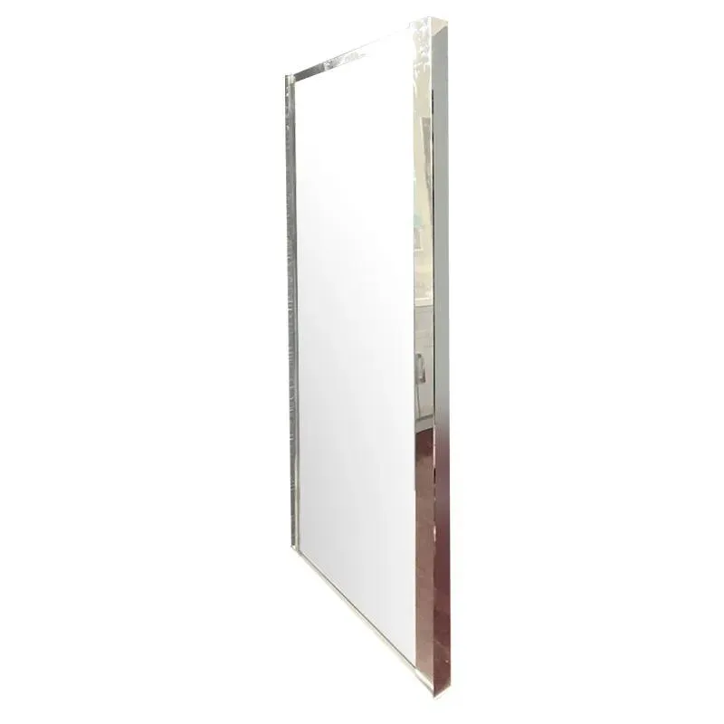 31" x 72" Framed Side Shower Glass Panel (Chrome/Black)