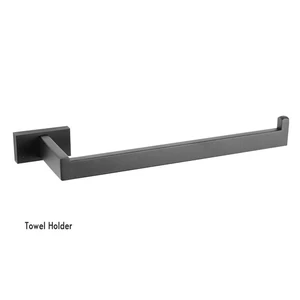 Image 2 of 3-Piece Bathroom Hardware Set (Black/Rose Gold) sold at Floors & Baths Pro's