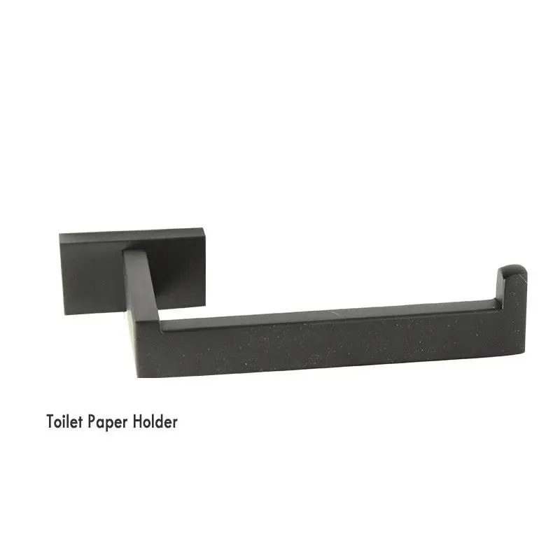 3-Piece Bathroom Hardware Set (Black/Rose Gold)