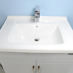 Image 2 of 28" Gray Vanity with Integrated Ceramic Top/Sink sold at Floors & Baths Pro's