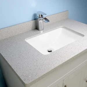 Image 6 of 32" Shaker Style Grey Vanity with Stone Top sold at Floors & Baths Pro's