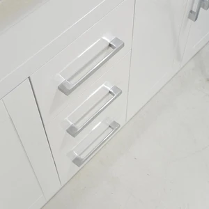Image 5 of 60" Double-Sink White Vanity with Stone Top sold at Floors & Baths Pro's