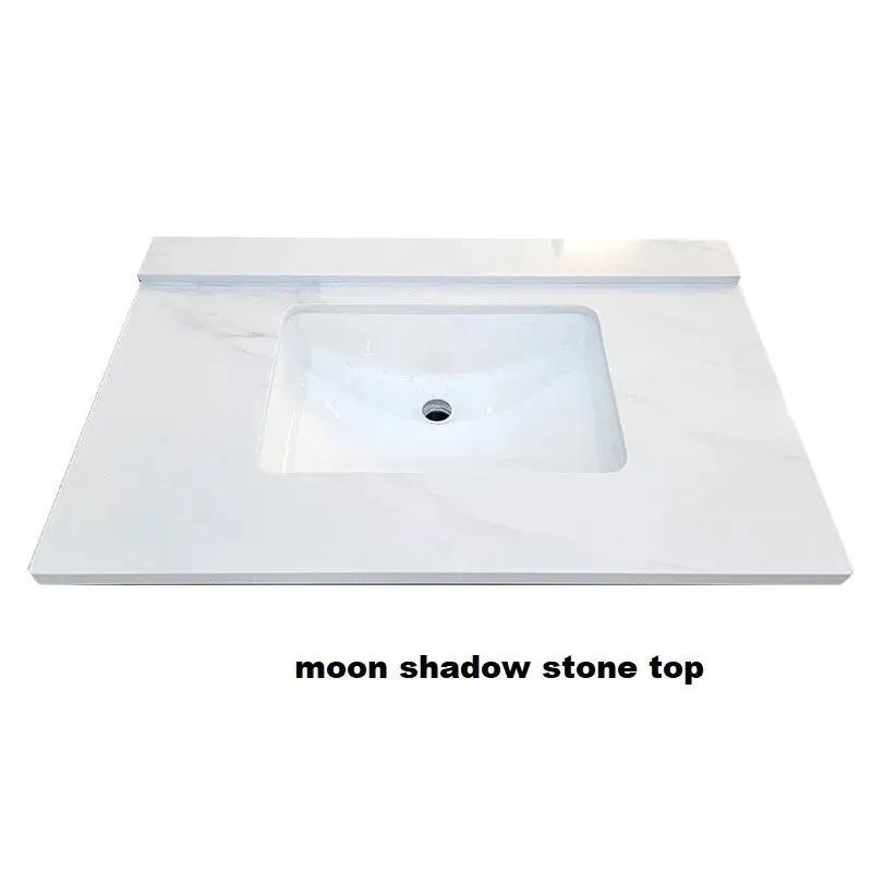 60" Double-Sink White Vanity with Stone Top