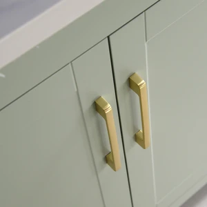 Image 3 of 60" European Style Green Double-Sink Vanity with Stone Top sold at Floors & Baths Pro's