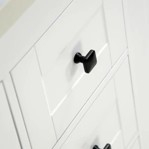 Image 3 of 60" European Style White Double-Sink Vanity with Stone Top sold at Floors & Baths Pro's