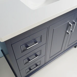 42" European Style Blue Vanity with Stone Top | Floors & Baths Pro's