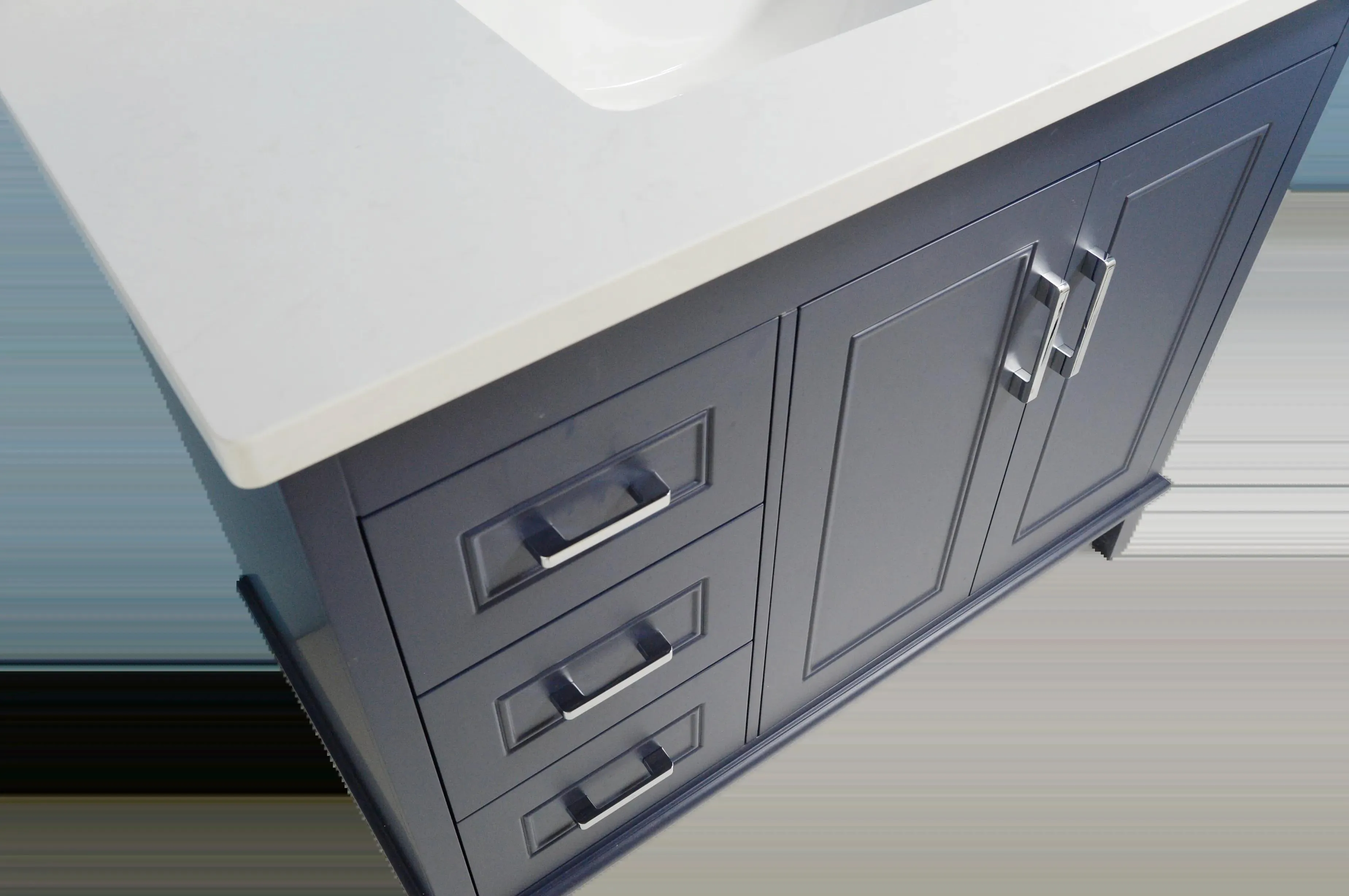 42" European Style Blue Vanity with Stone Top