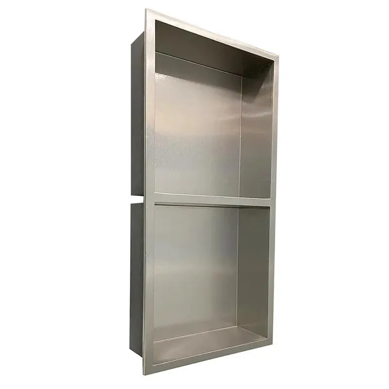 12" Stainless Steel Shelf Recessed Mount Niche(Grey)