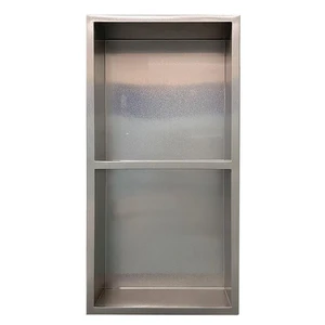 Image 2 of 12" Stainless Steel Shelf Recessed Mount Niche(Grey) sold at Floors & Baths Pro's