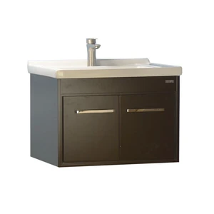 32'' Wall-Mounted Solid Wood Espresso Vanity with Ceramic Sink | Floors & Baths Pro's