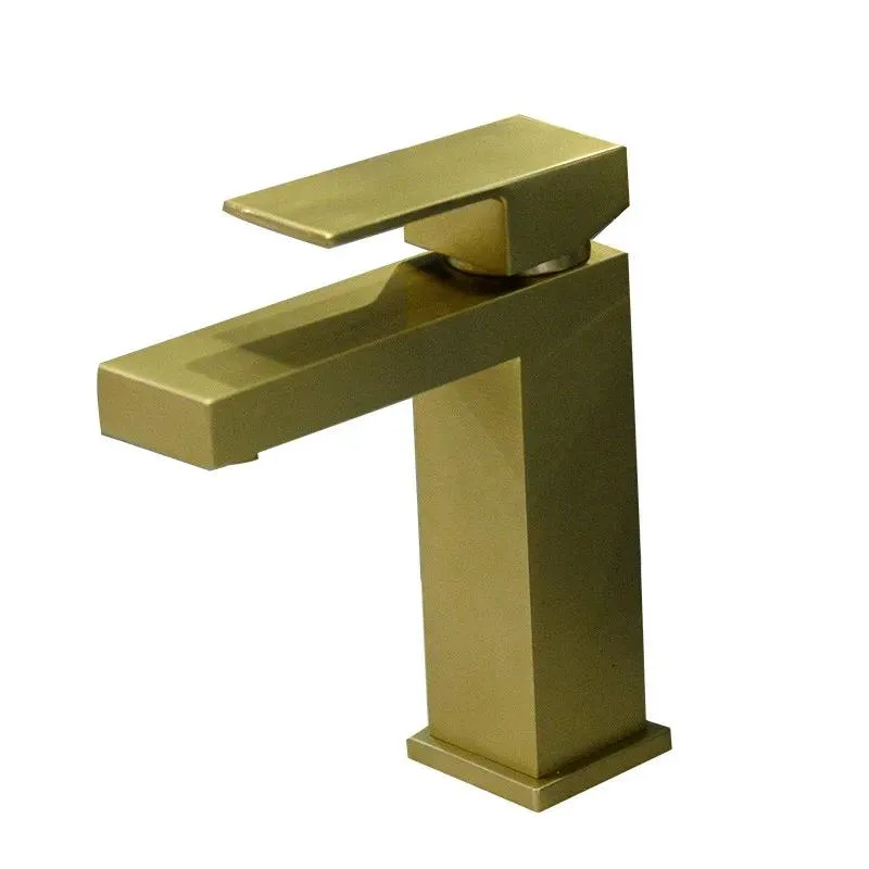 Square Single Hole Faucet (Golden)